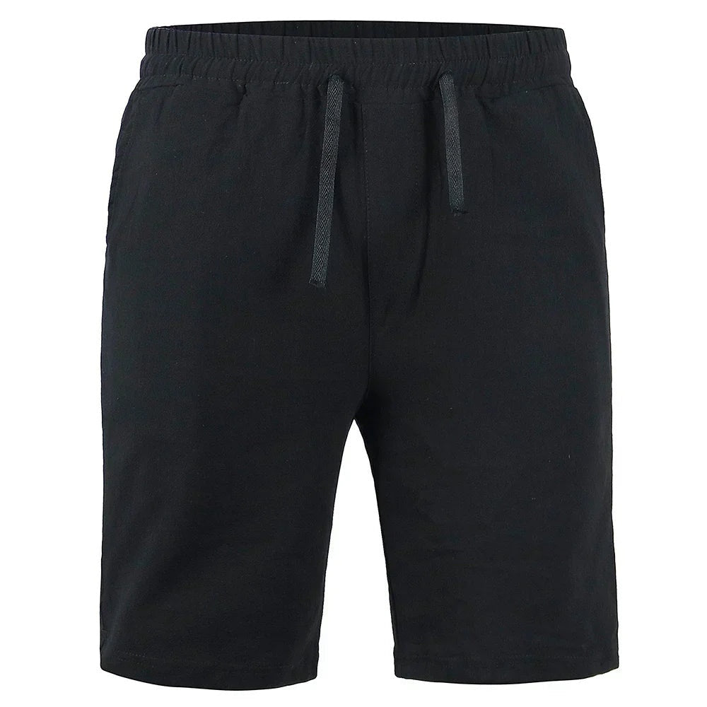 Bermudas Hombre Casual Algodón Cintura Elástica Cordón Ajustable
