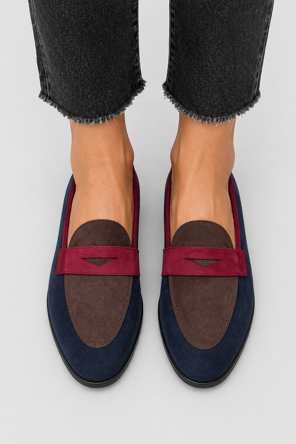 Mocasín Hombre de Piel Diseño Bicolor Clásico - Mavetta