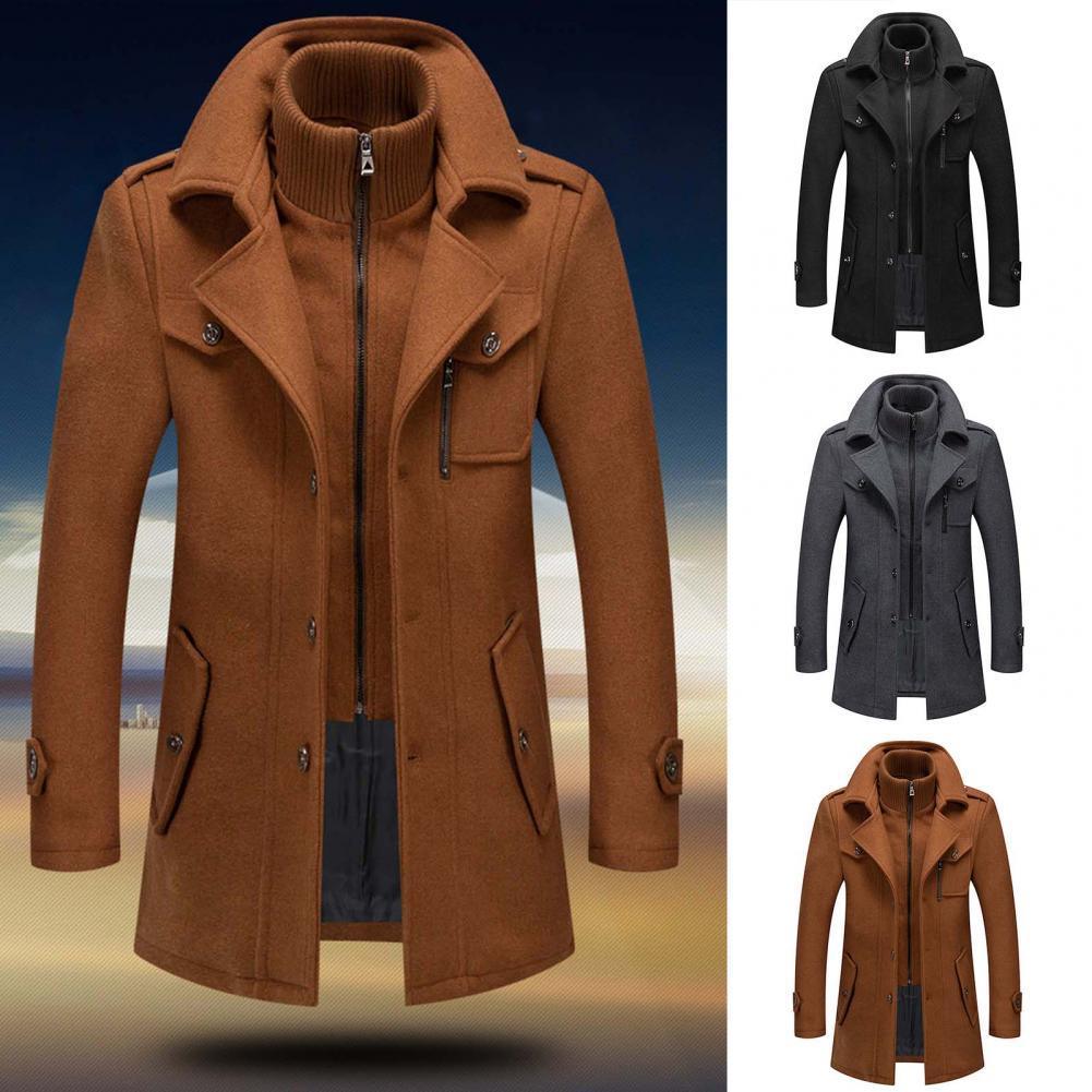 Abrigo largo hombre invierno acolchado resistente