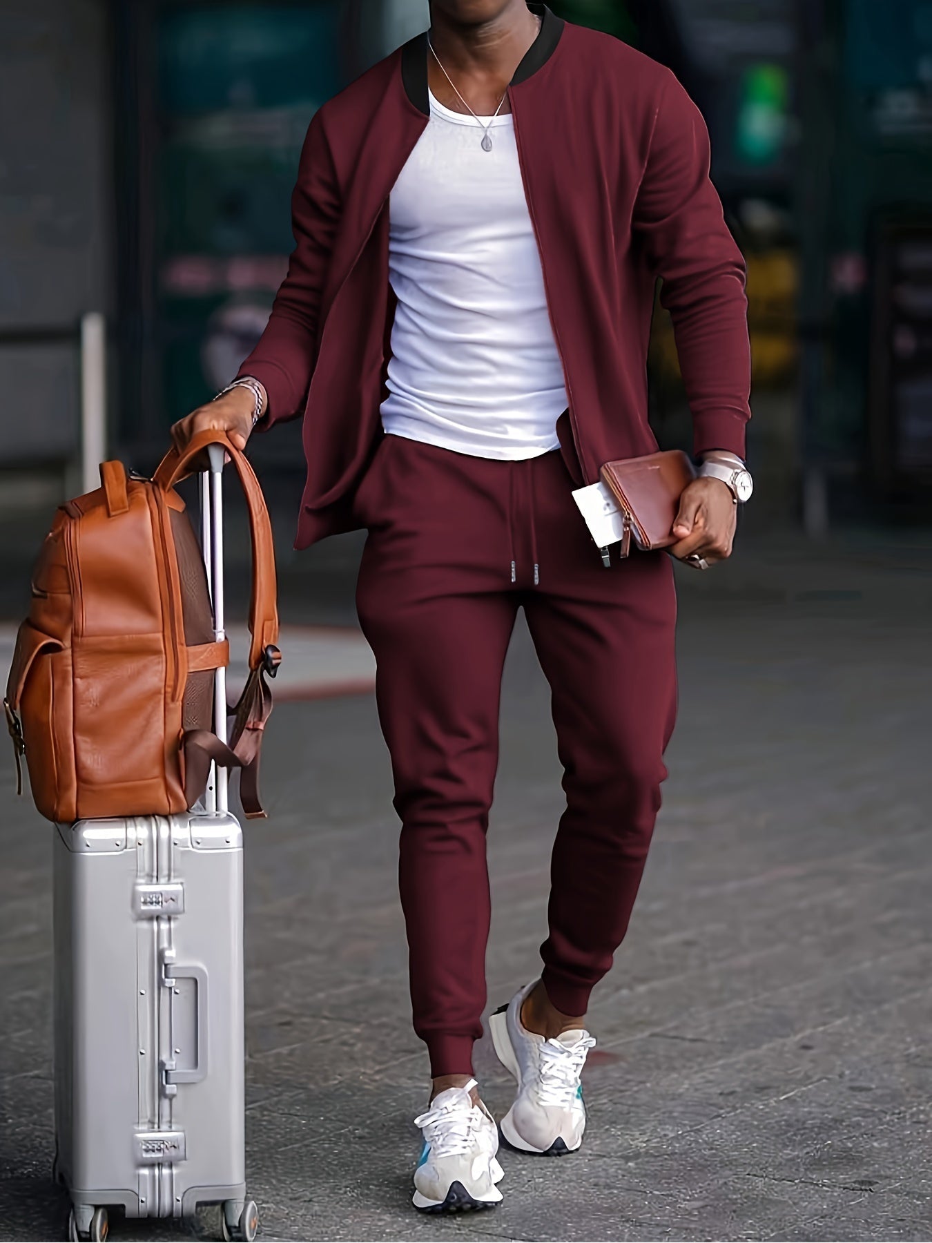 Conjunto Hombre de Dos Piezas Algodón Ajuste Cómodo