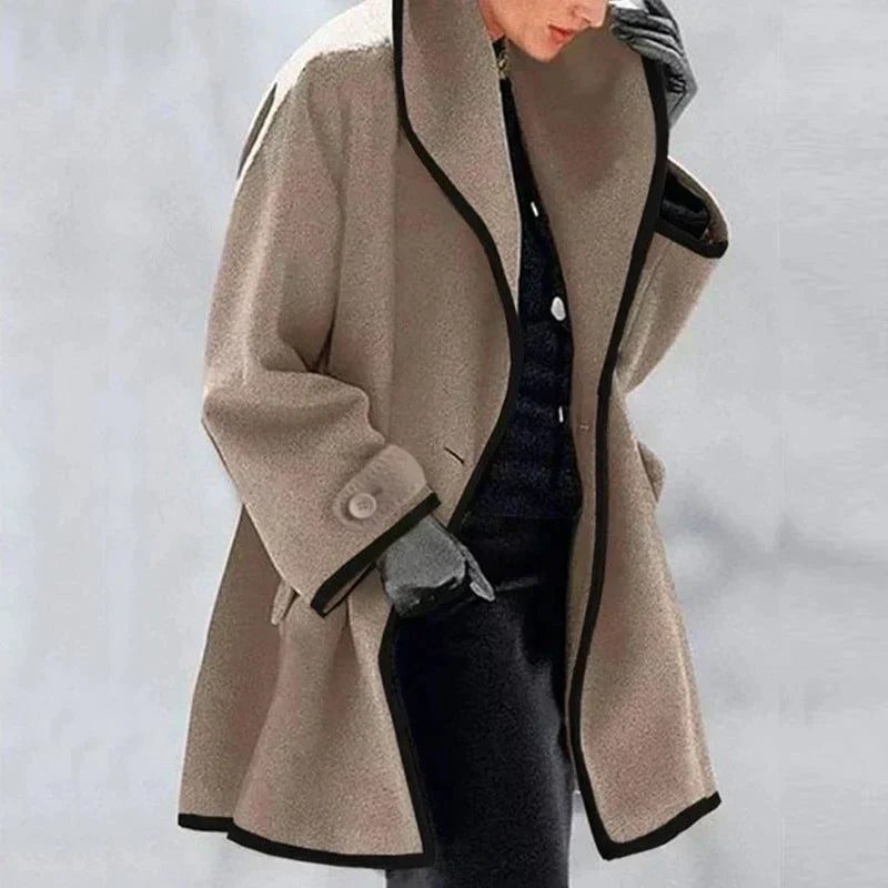 Abrigo Trench Mujer Doble Botonadura Invierno Oversize