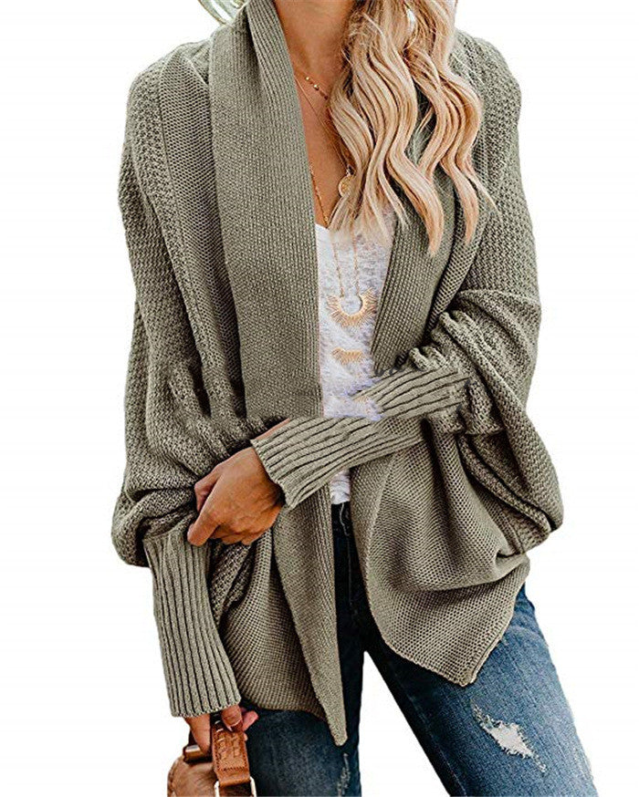 Cárdigan Mujer de Punto Oversize Ajuste Holgado