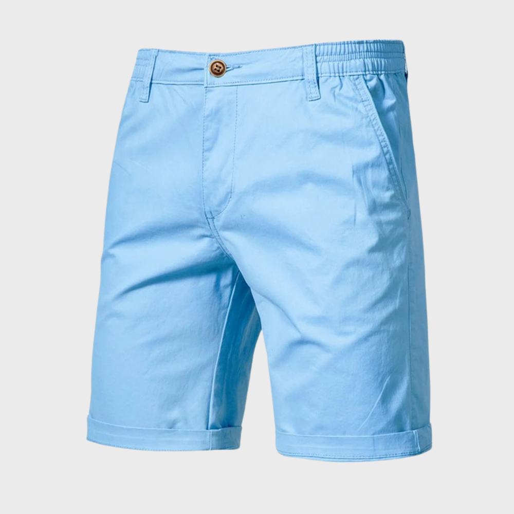 Bermudas Chino Hombre Algodón Cintura Elástica Parcial