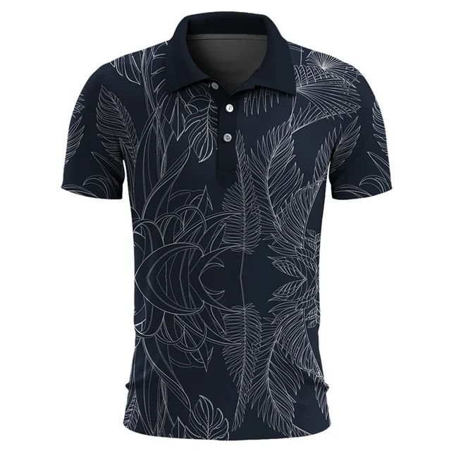 Polo hombre Algodón Estampado Tropical Ajuste Moderno
