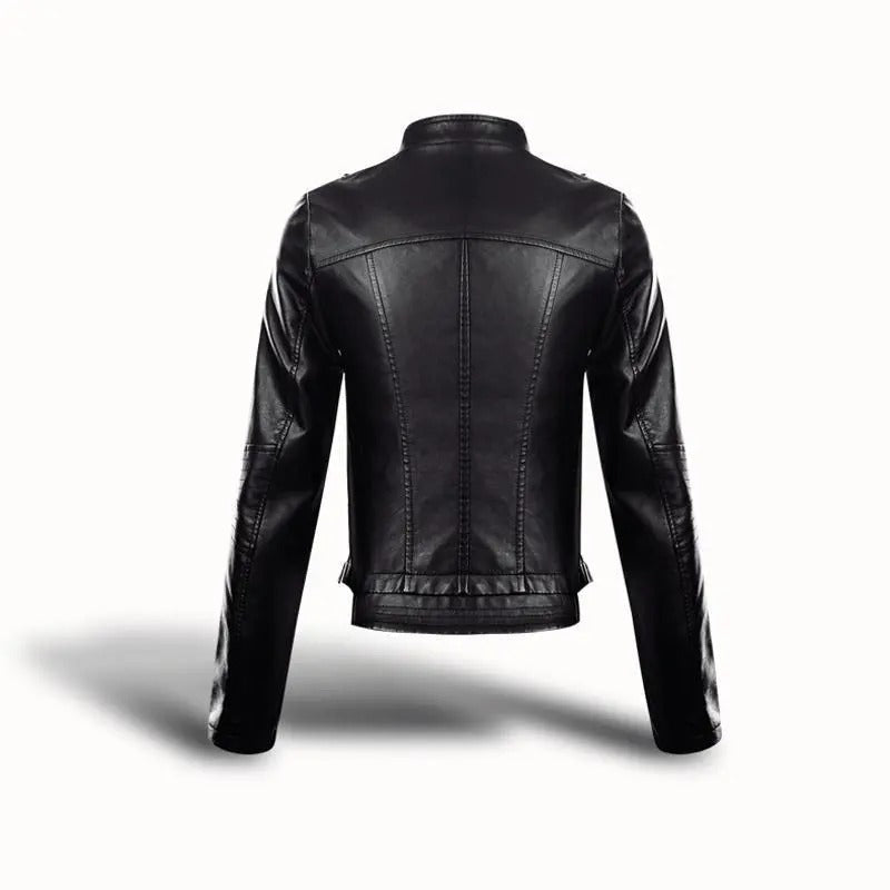Chaqueta Mujer Estilo Rockero Ajuste Slim