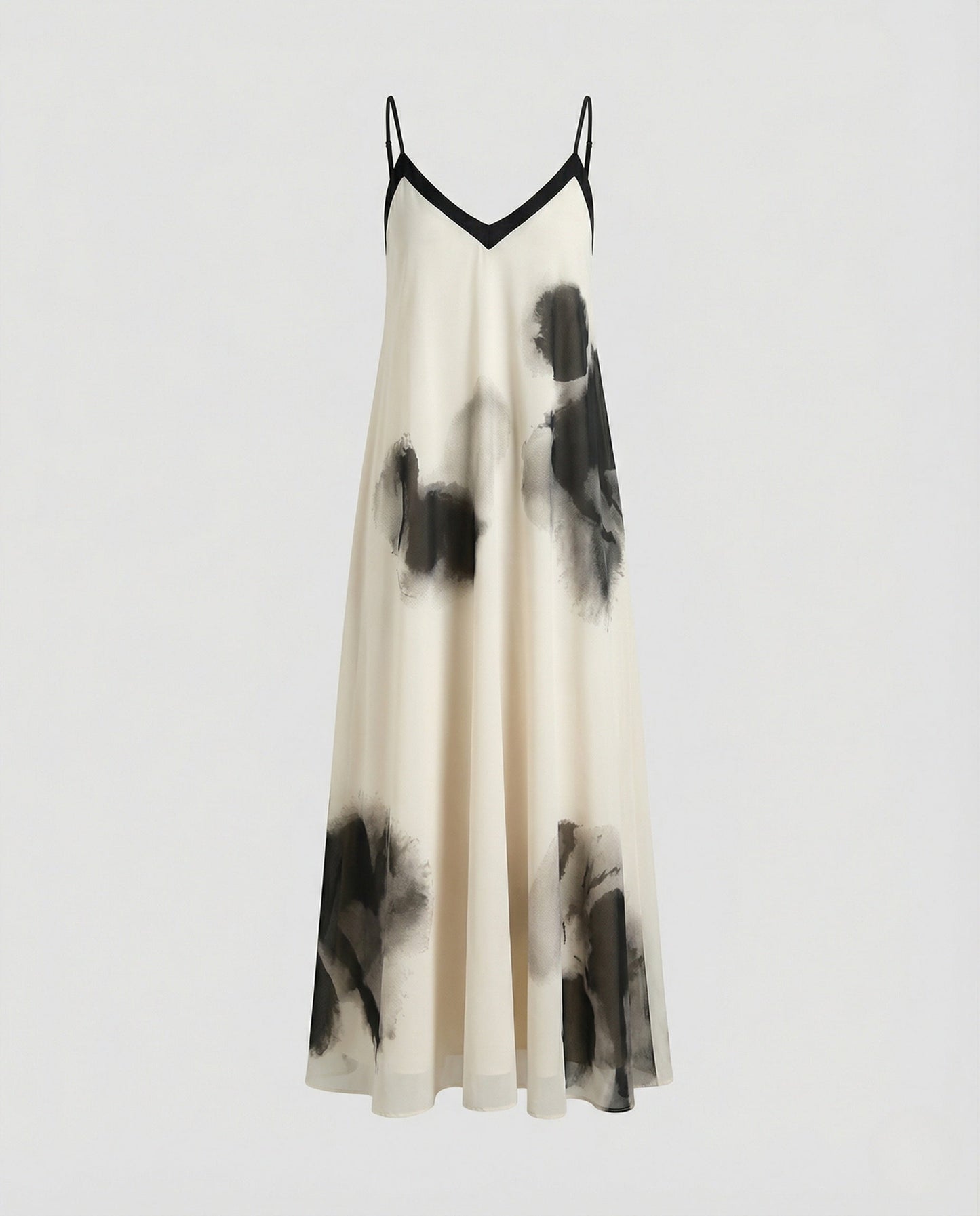 Vestido Largo Mujer de Tela Estampada Tirantes