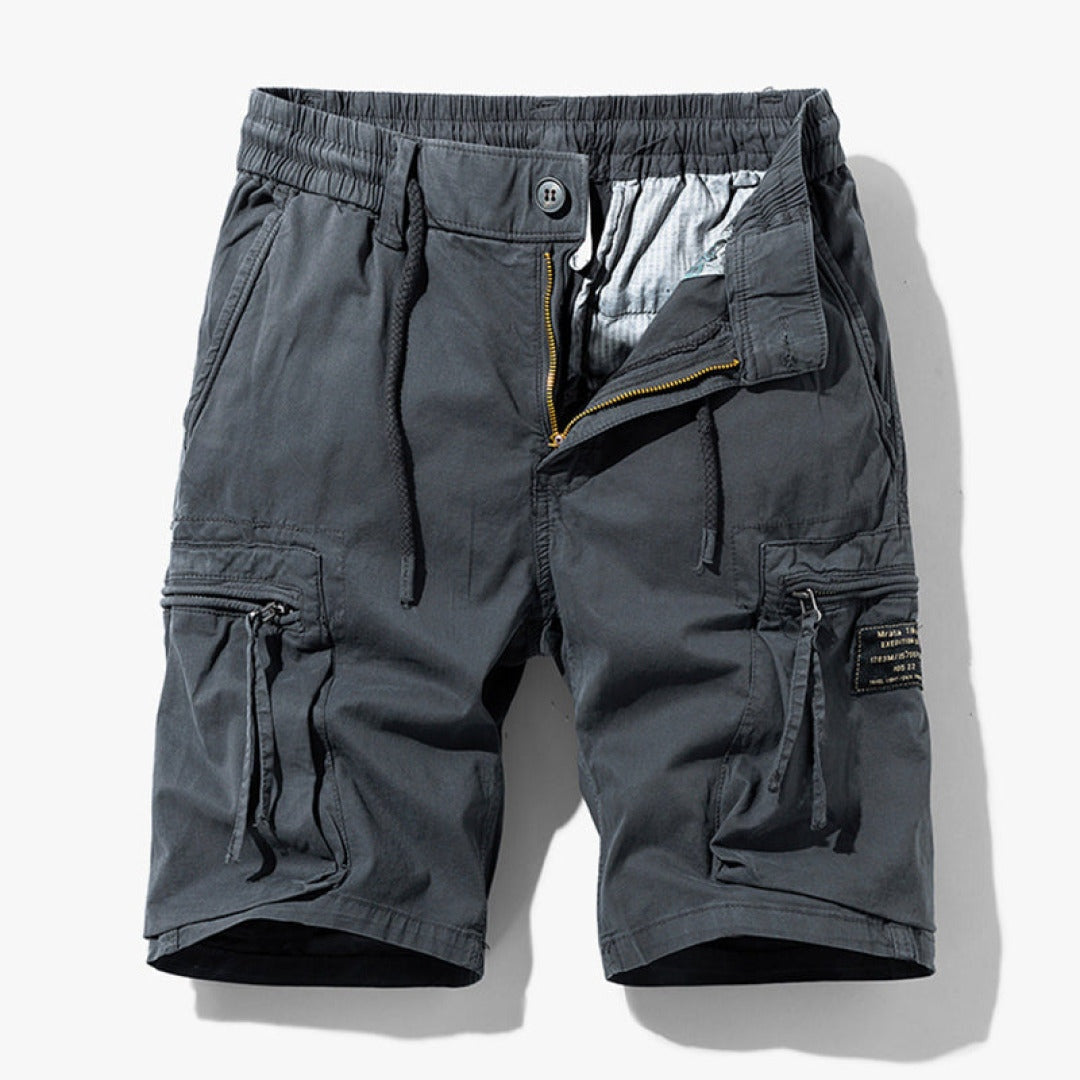 Pantalón Corto Cargo Hombre Algodón Múltiples Bolsillos