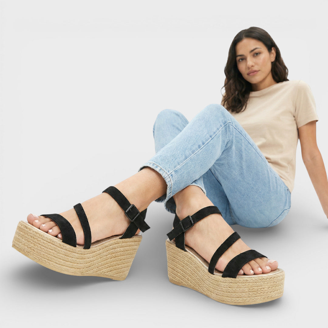 Sandalias Mujer de Esparto Cuña