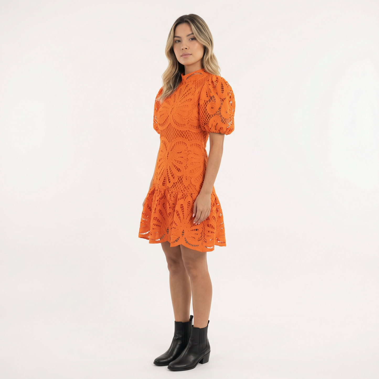 Vestido Corto Mujer de Encaje Ajuste Entallado