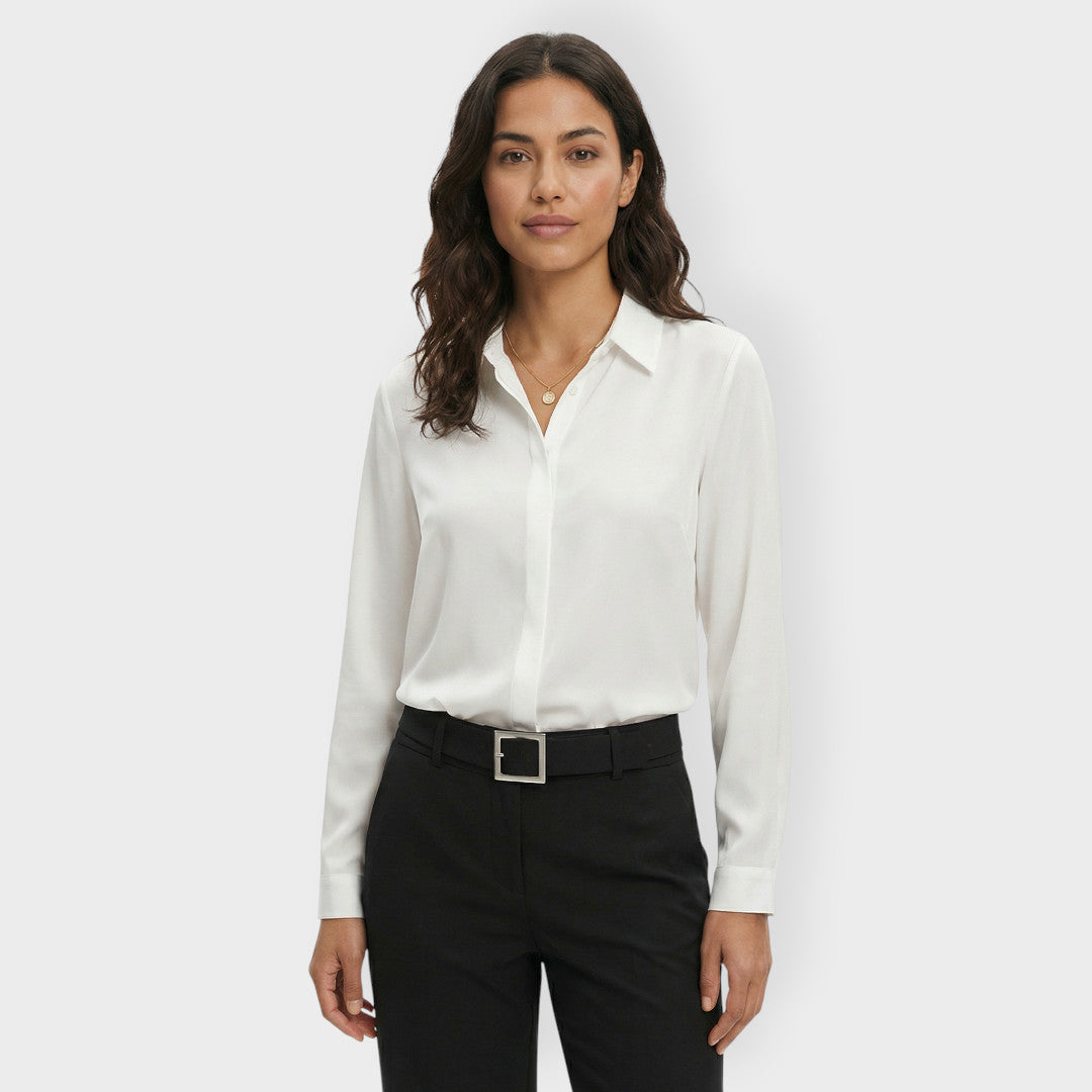 Camisa Mujer de Algodón Ajuste Clásico Trabajo