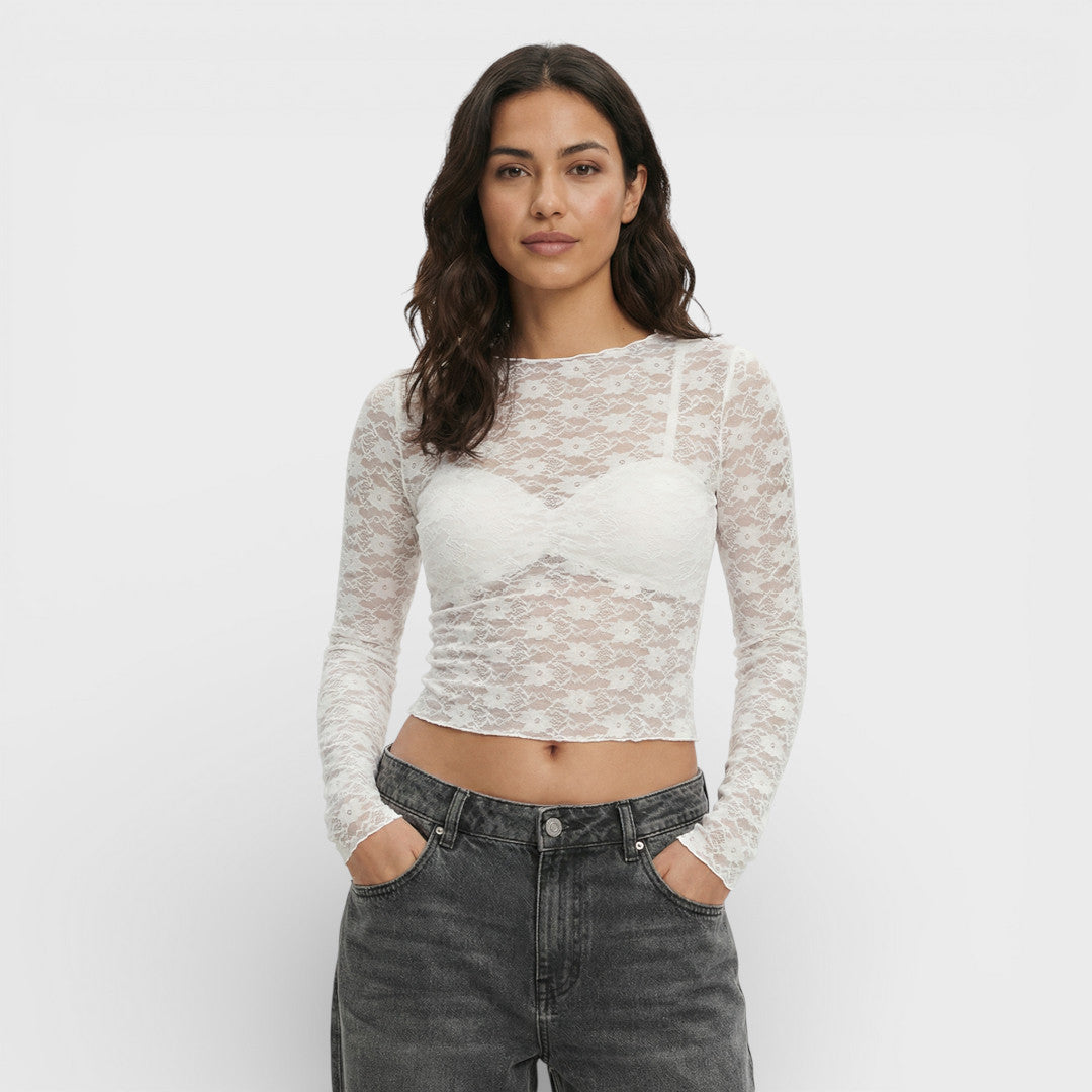 Mujer de Encaje Transparente Ajuste Slim