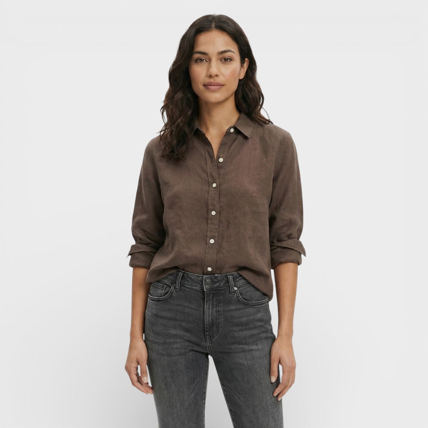 Camisa Mujer de Lino Holgada Estilo Atemporal
