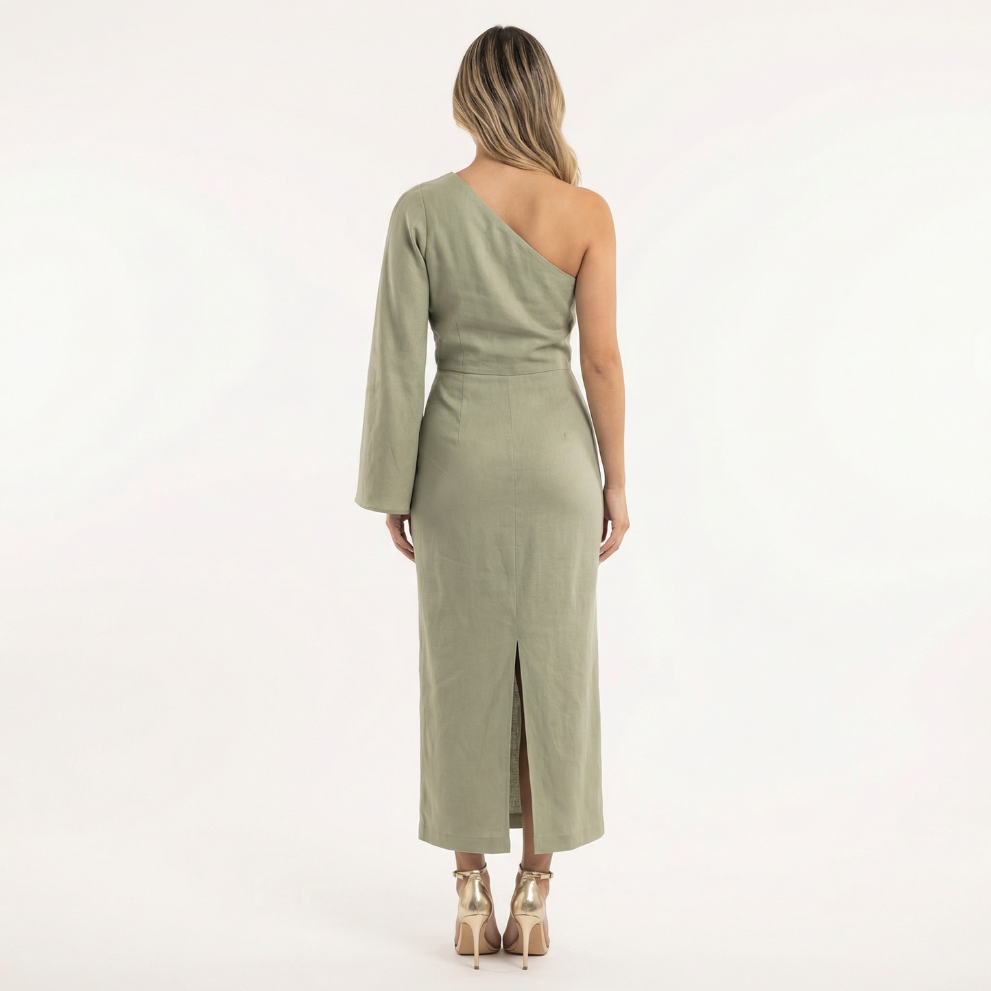 Vestido Midi Mujer Asimétrico Veraniego