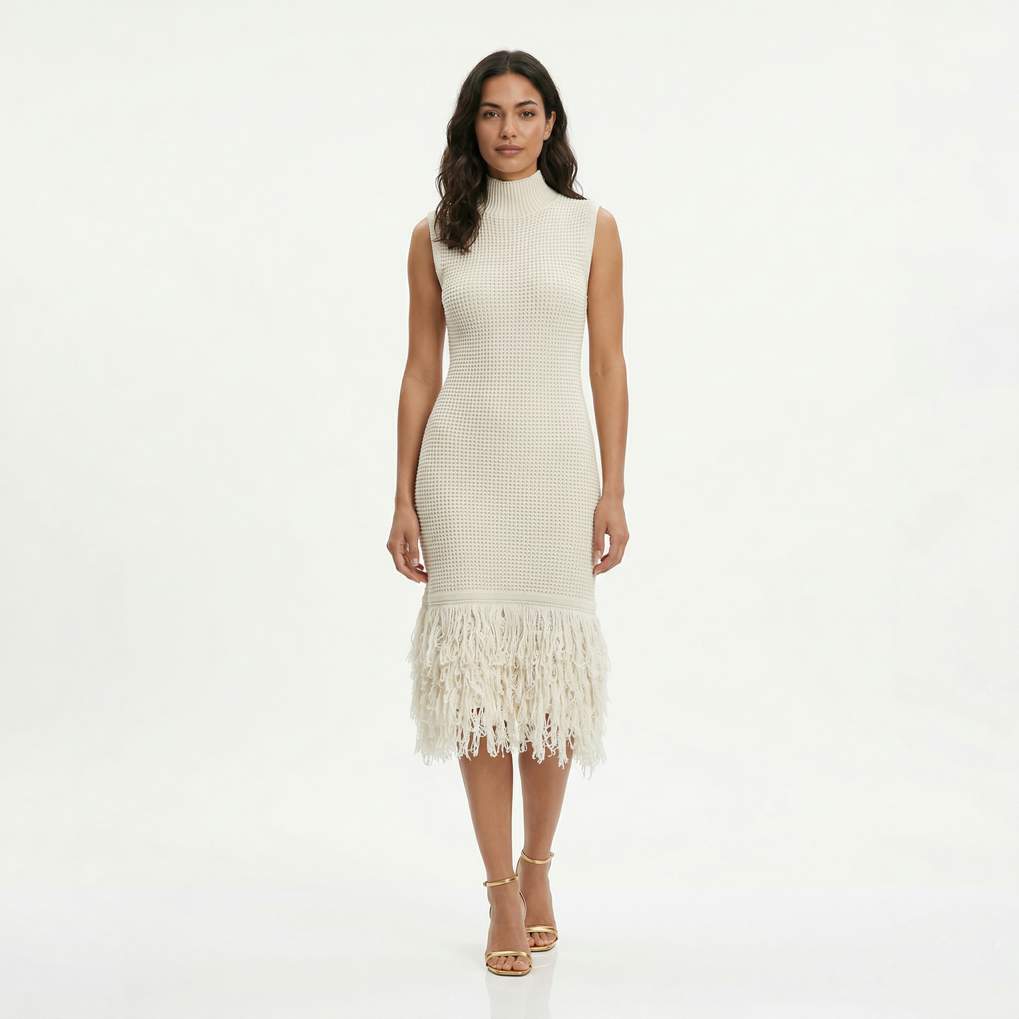 Vestido Midi Mujer Fiesta Sin Mangas