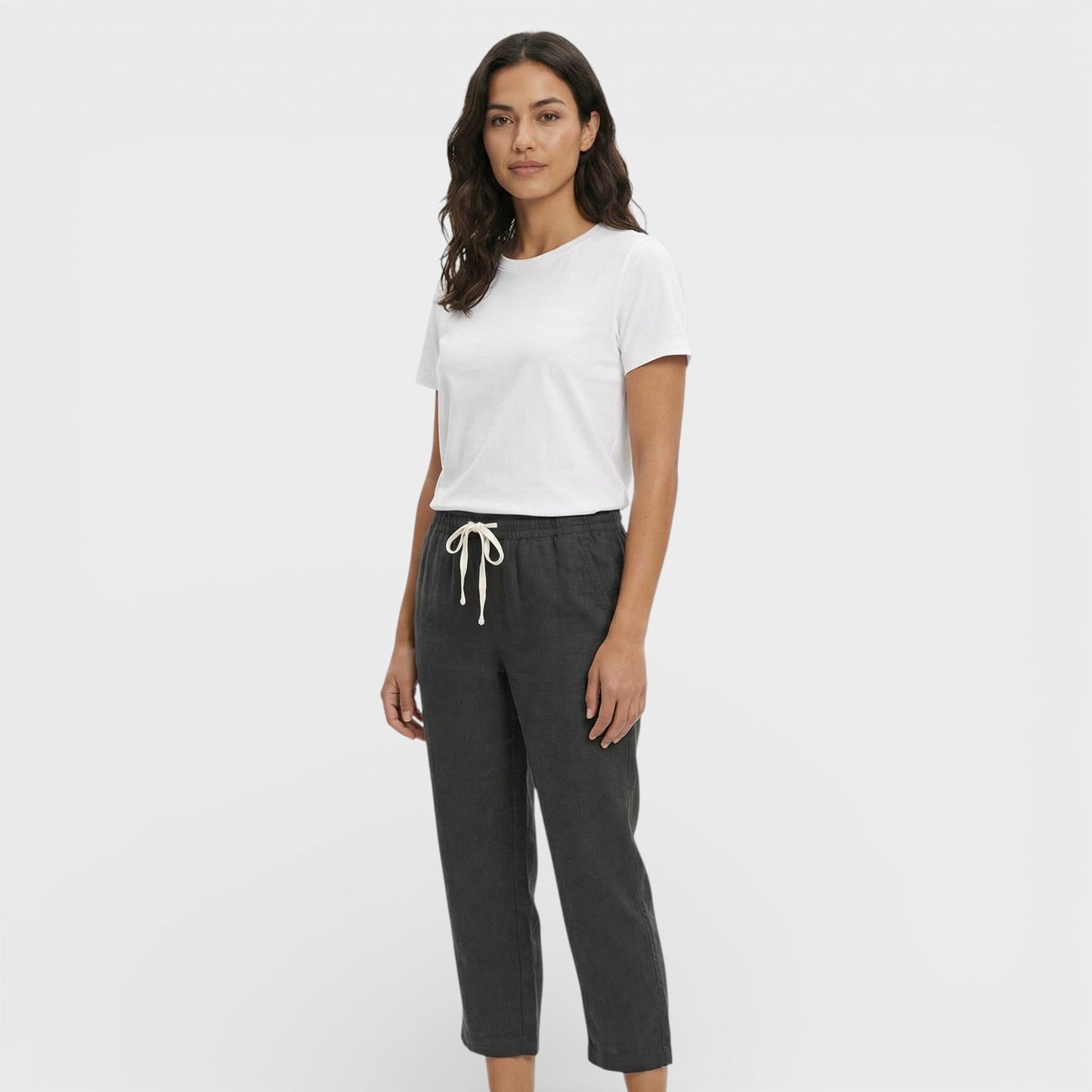 Pantalones Mujer Holgados Algodón Cintura Elástica