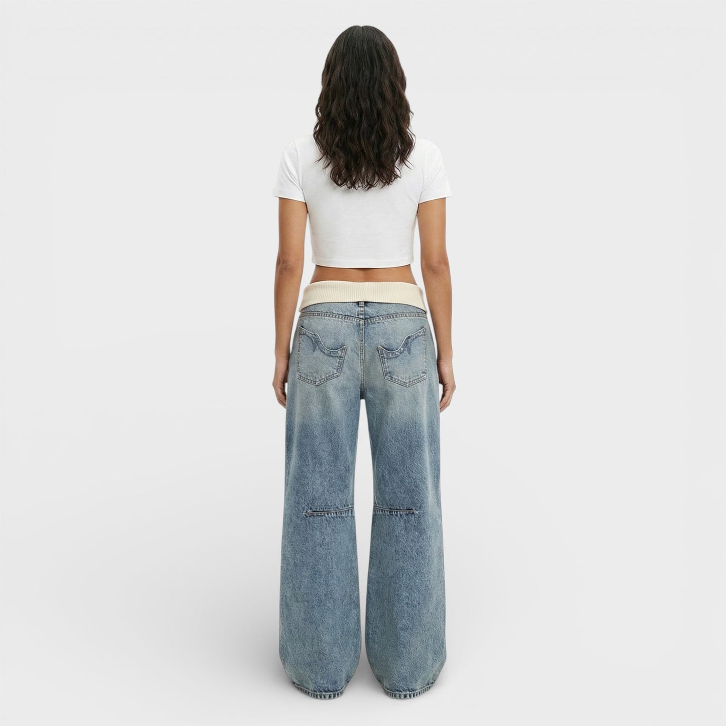Pantalones Vaqueros Mujer Baggy Corte Amplio
