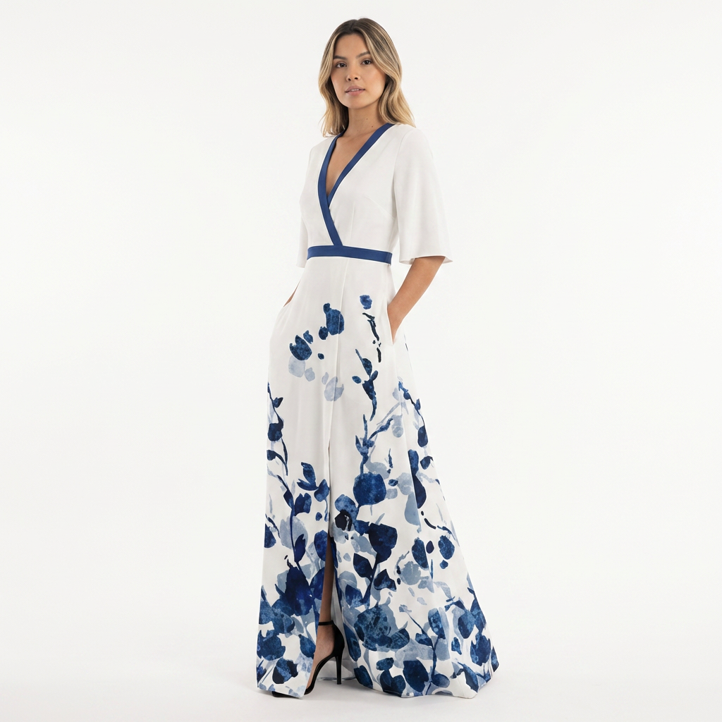 Vestido largo mujer estampado floral corte maxi