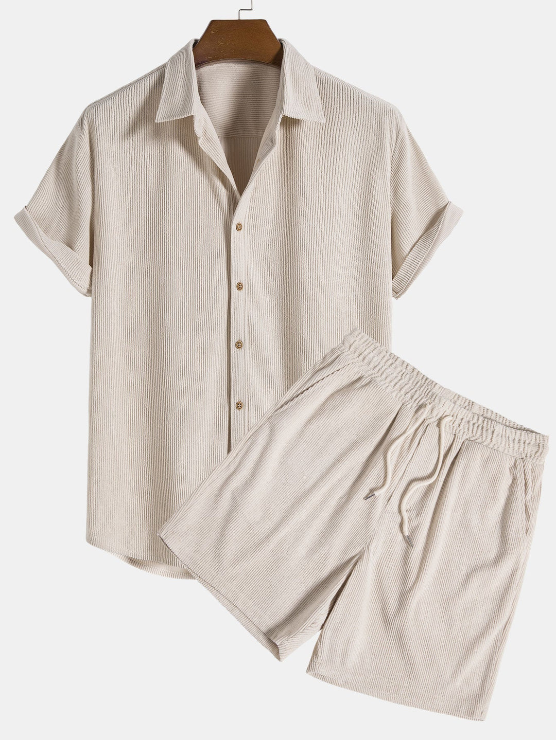 Conjunto verano hombre camisa ligera pantalón corto cómodo
