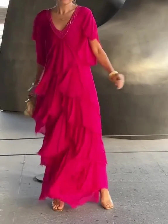 Vestido largo Mujer Estampado Floral Corte Fluido
