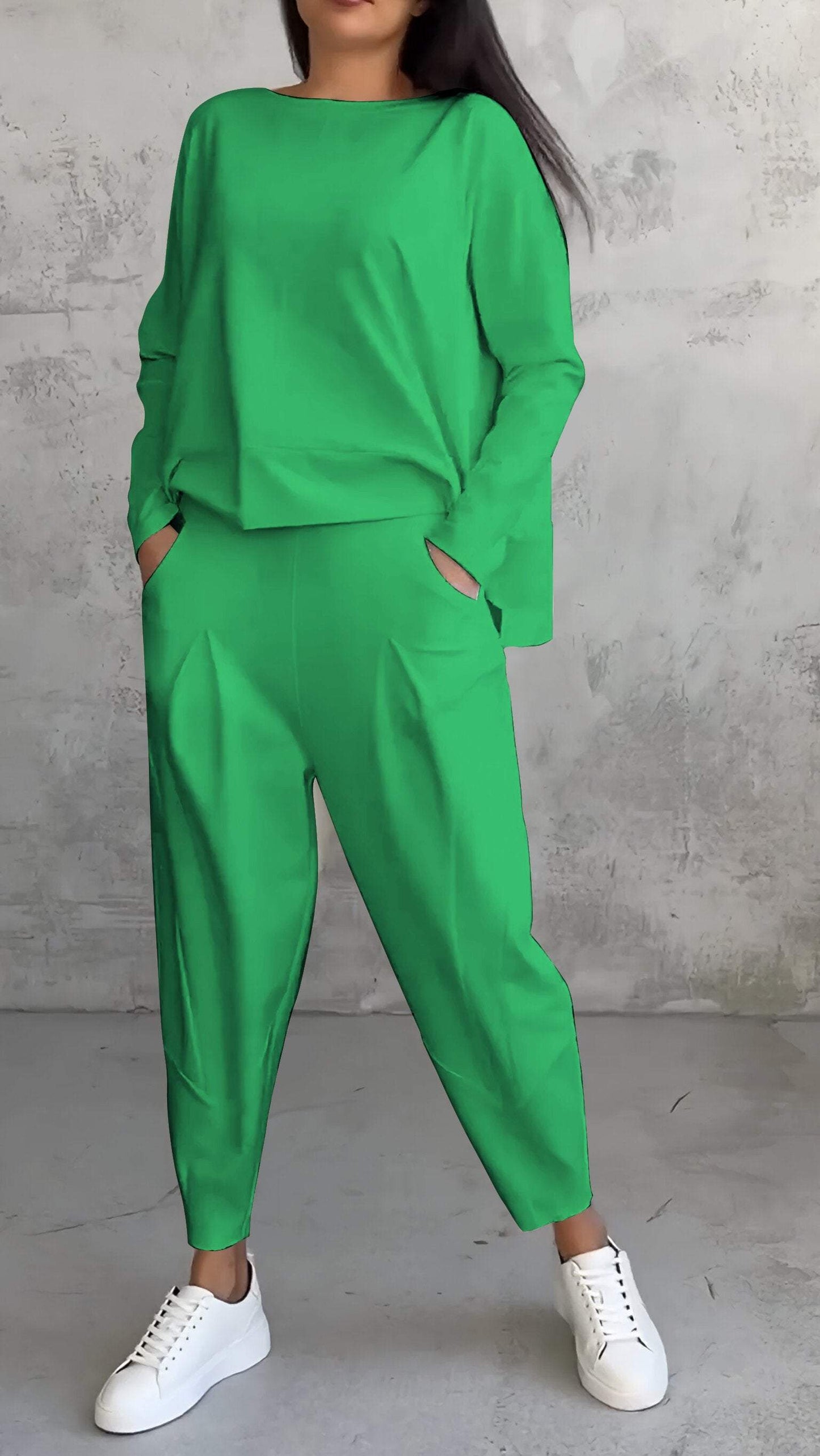 Traje Mujer Dos Piezas Fluido Blazer y Pantalón Ajustado