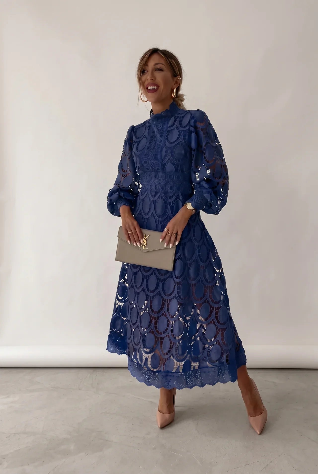 Vestido Mujer de Encaje Ajuste Romántico