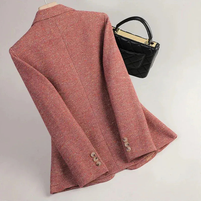 Blazer Mujer de Tweed Corte Clásico