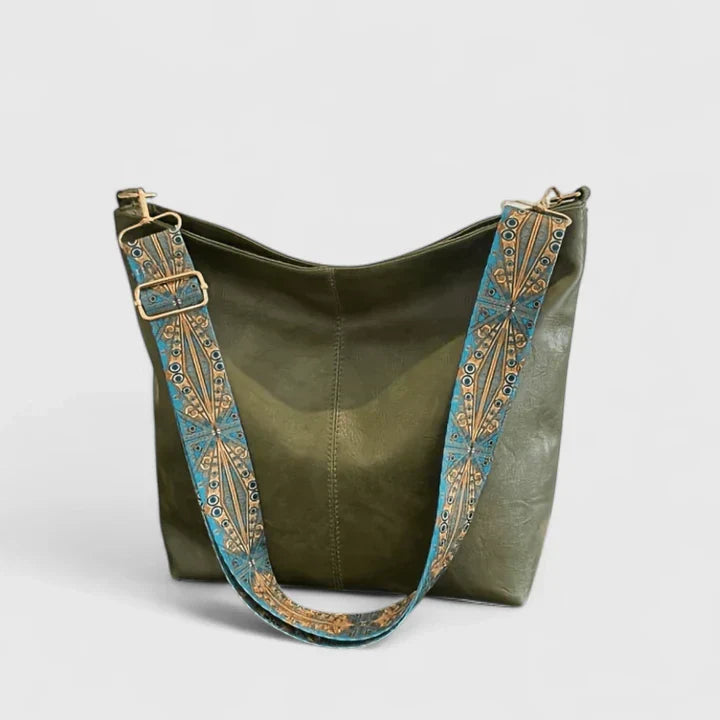 Bolso de hombro mujer con correa bandolera estampada