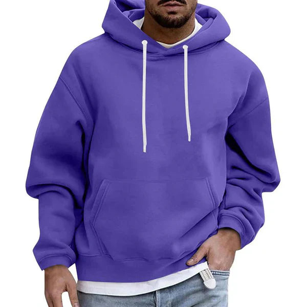 Sudadera Hombre con Capucha Algodón Oversize y Cordón Ajustable