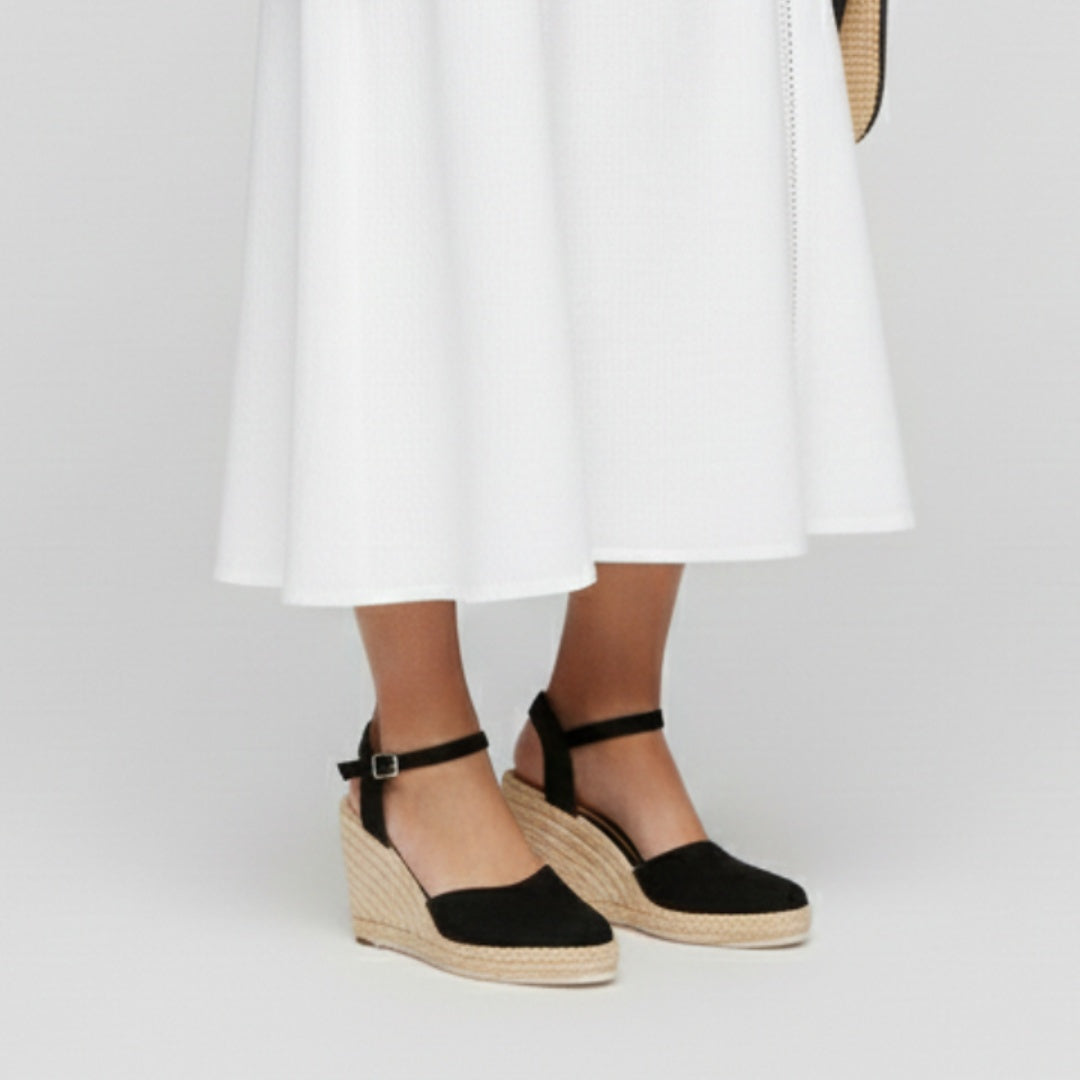 Alpargatas Mujer Cuña Tira Tobillo Espadrilles