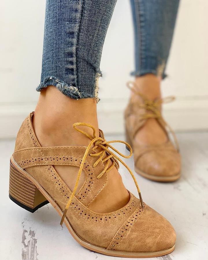 Zapatos de tacón mujer con cordones estilo t