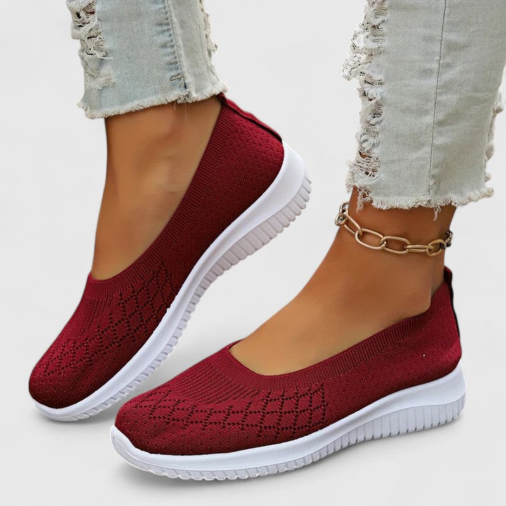 Zapatos ortopédicos mujer tejido transpirable suela ergonómica slip-on