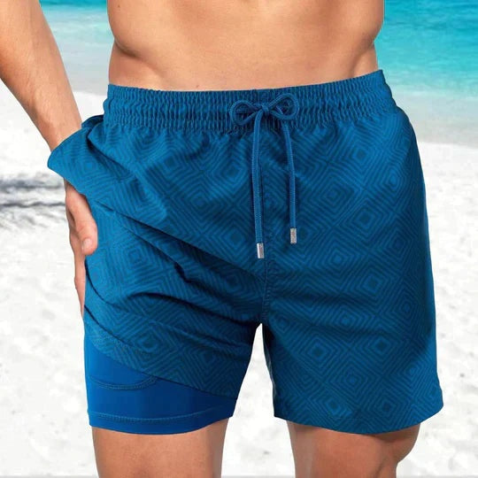 Bañador Hombre de Secado Rápido Estampado Tropical