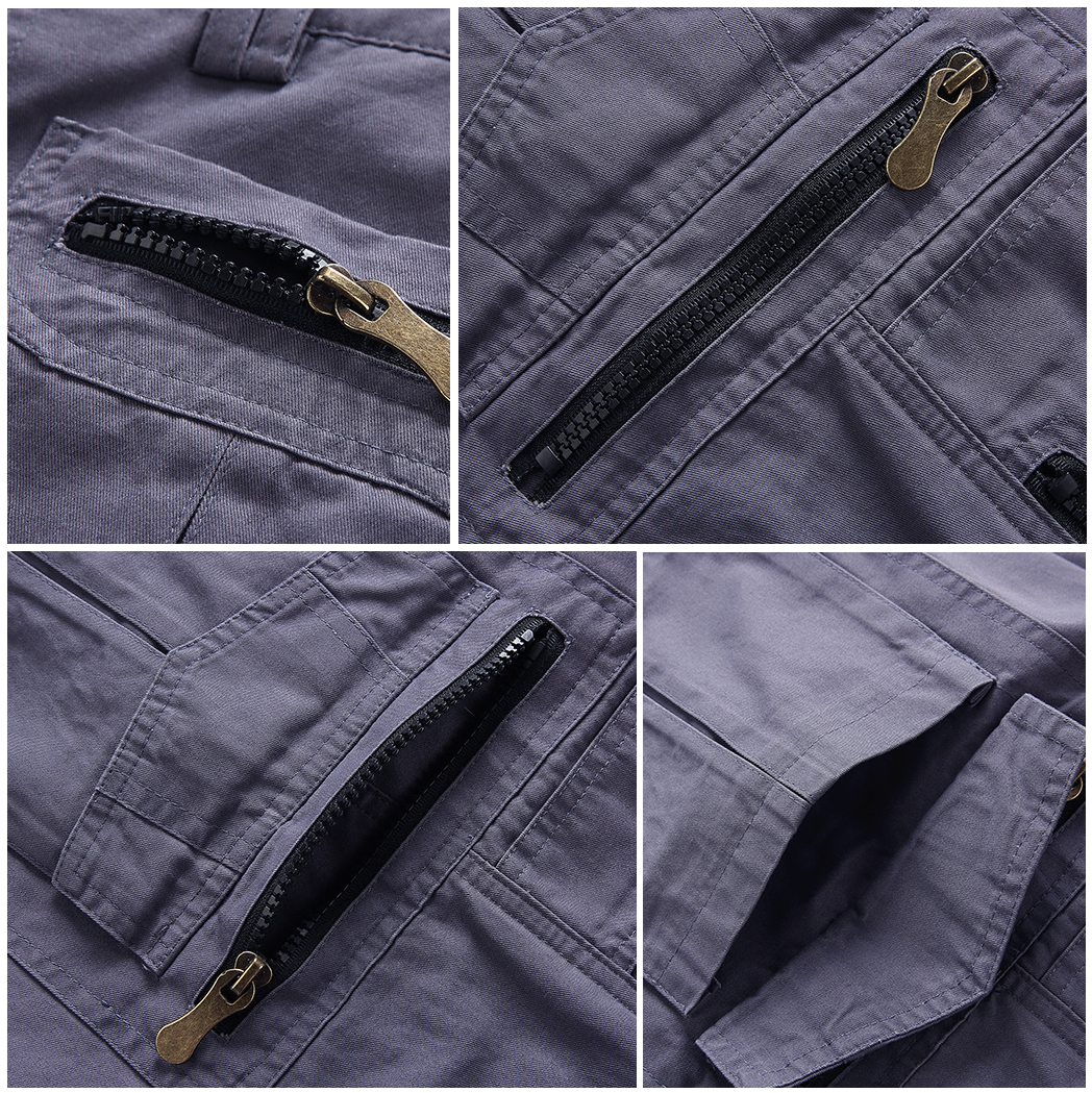 Bermudas Cargo Hombre Multibolsillos Cremallera