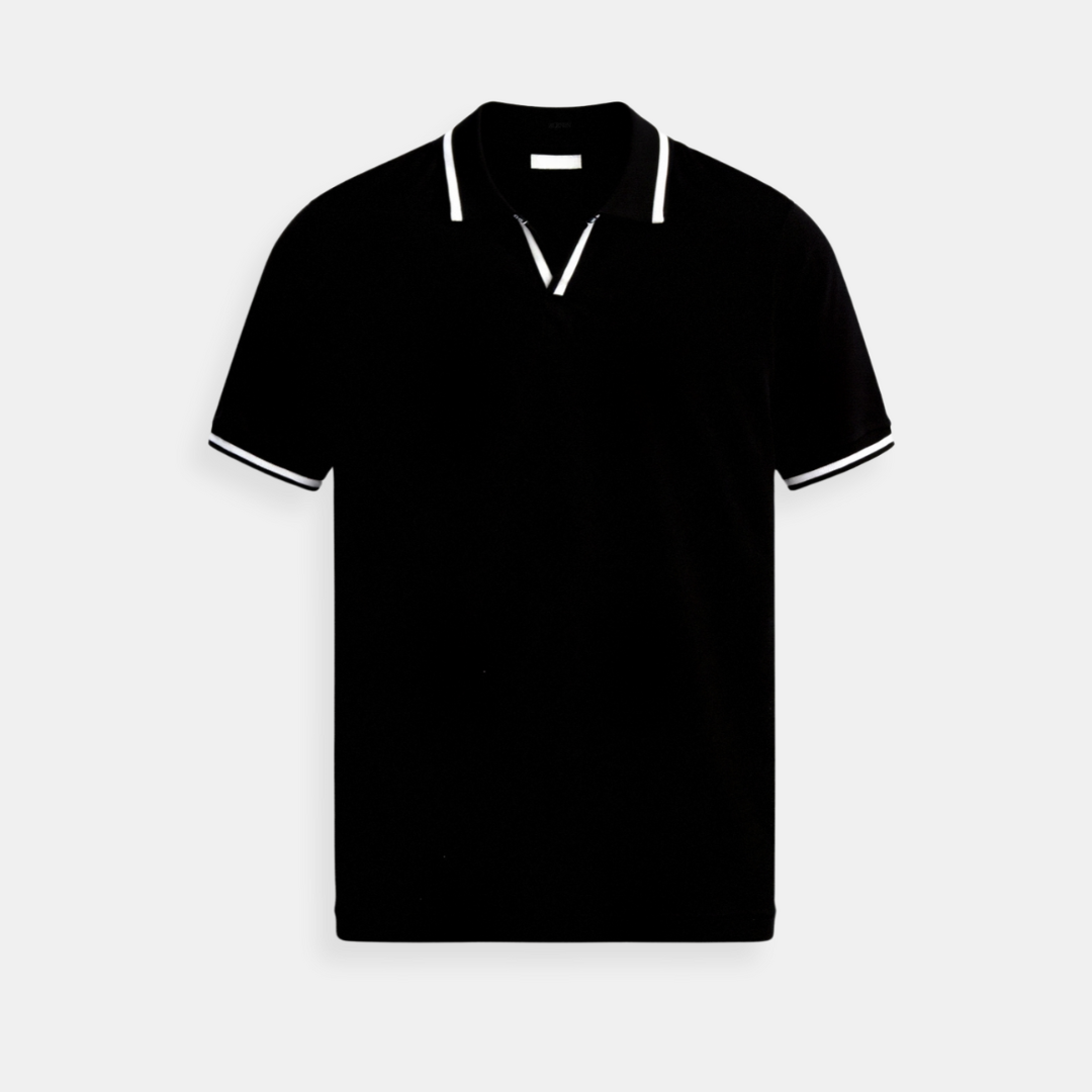 Polo Hombre Algodón Manga Corta Cuello Contraste