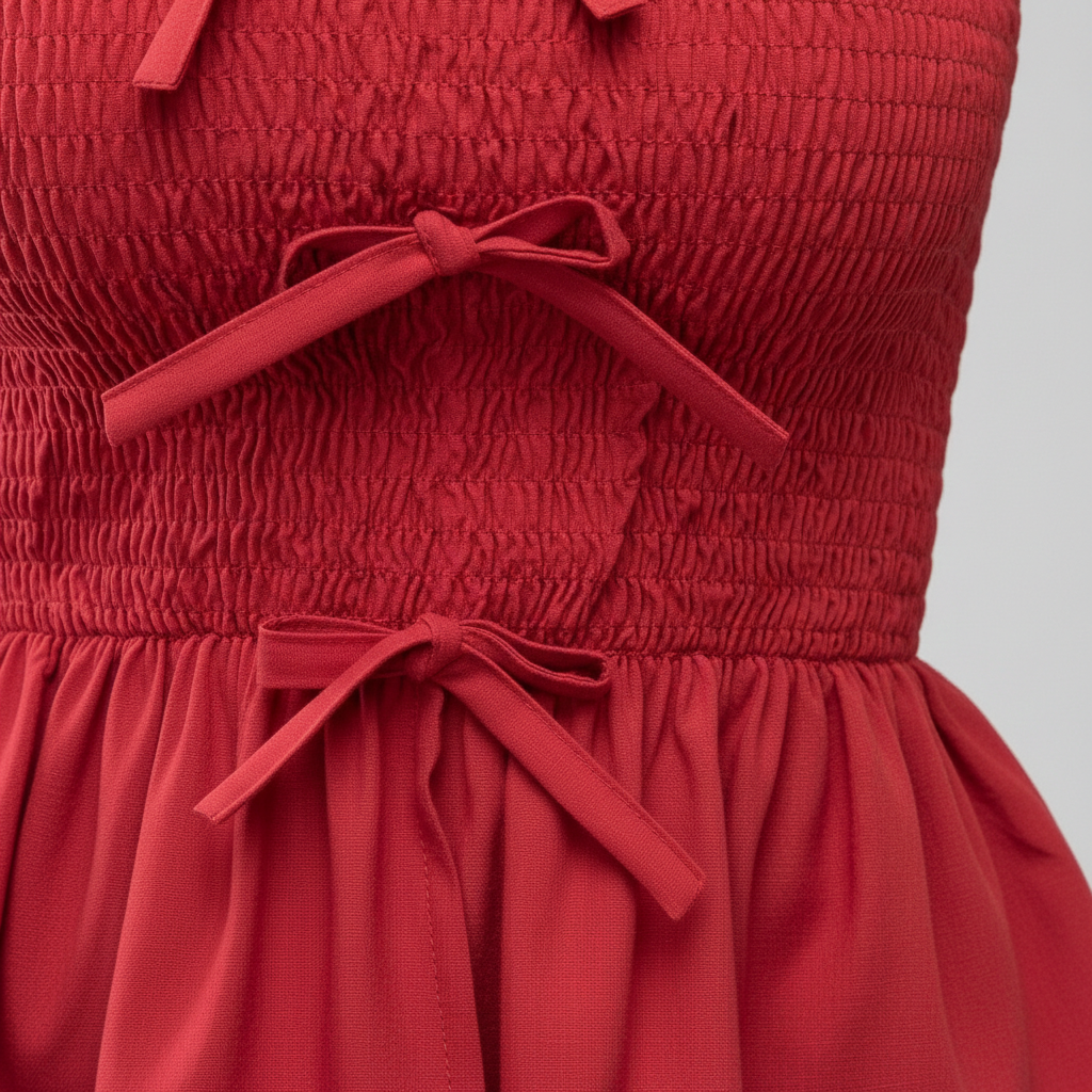 Bandeau Mujer con Volante y Lazos Decorativos