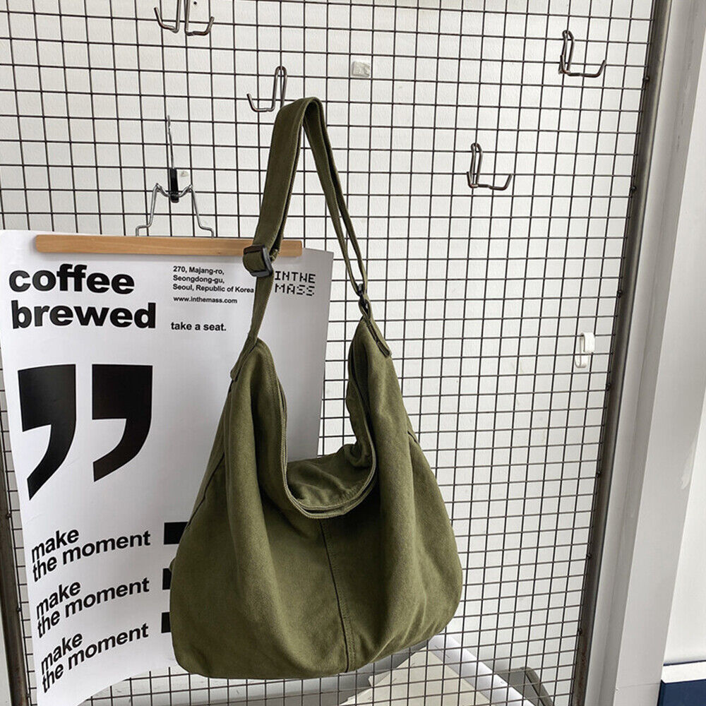 Bolso Mujer de Lona Grande con Cierre Cremallera y Asa Hombro