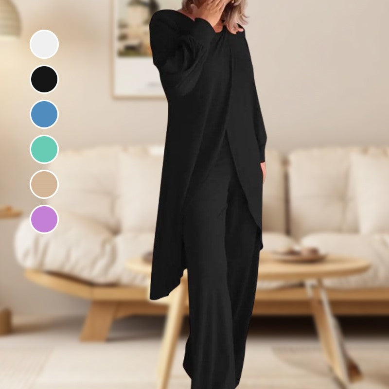 Conjunto Mujer de Dos Piezas Túnica y Pantalón Ancho