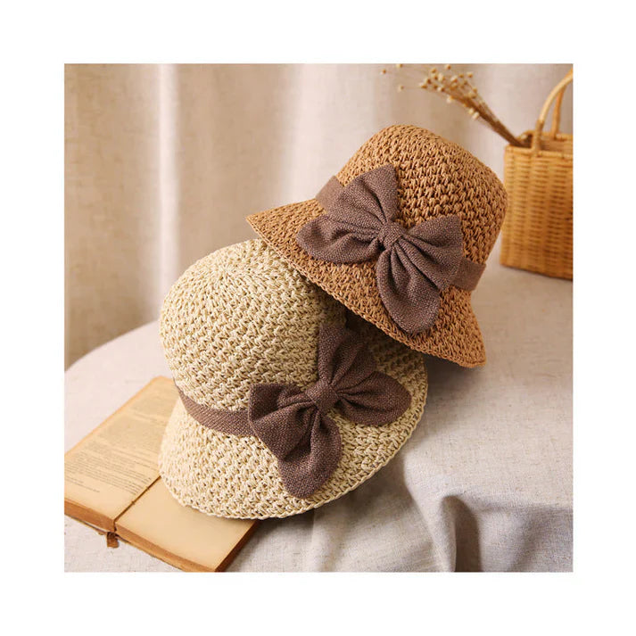 Sombrero Mujer de Paja con Lazo Estilo Retro