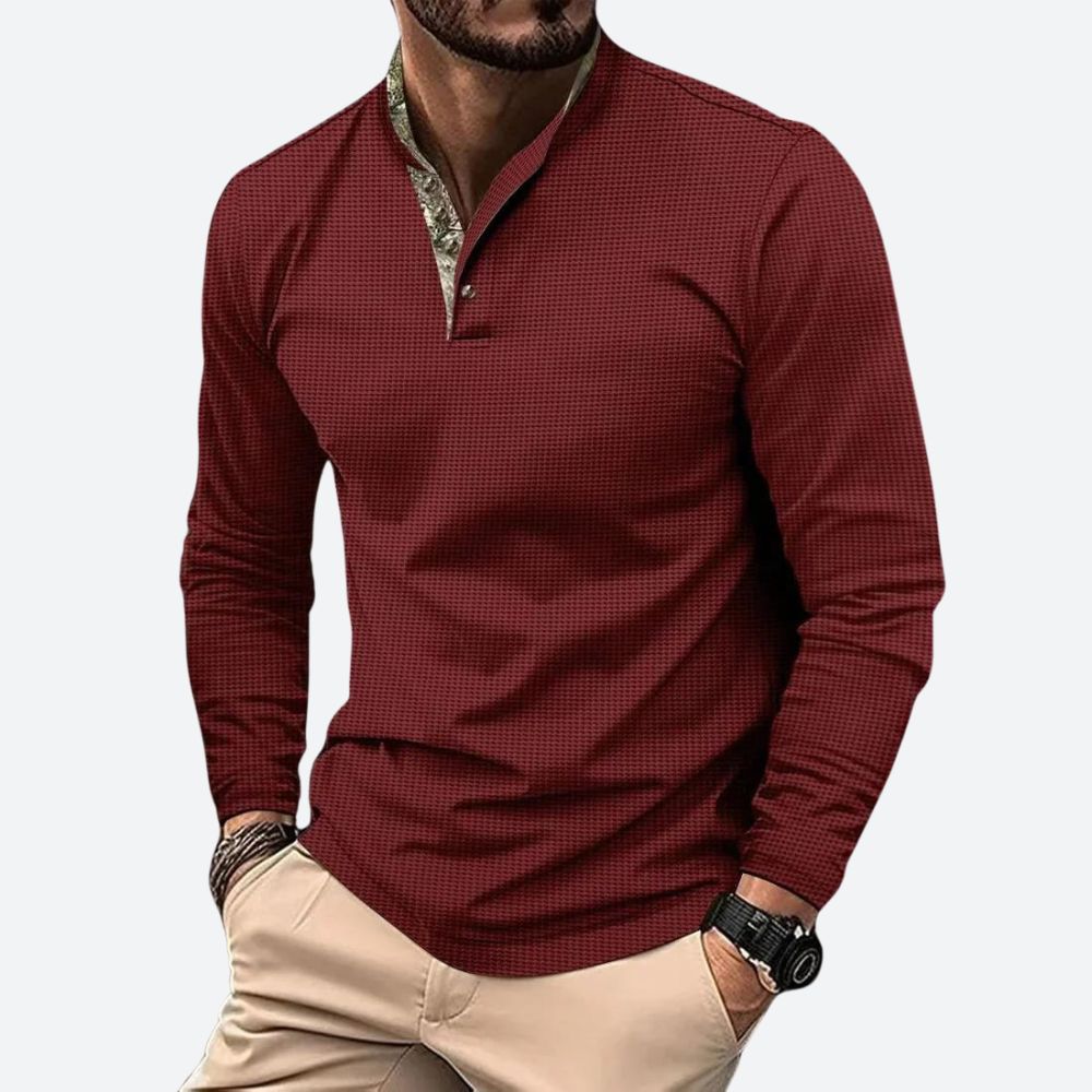 Camisa Hombre Semitransparente Manga Larga Ajuste Regular