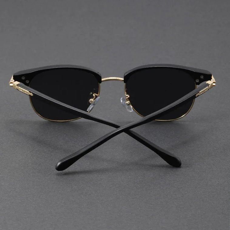 Gafas de sol Unisex estilo clubmaster montura metálica protección