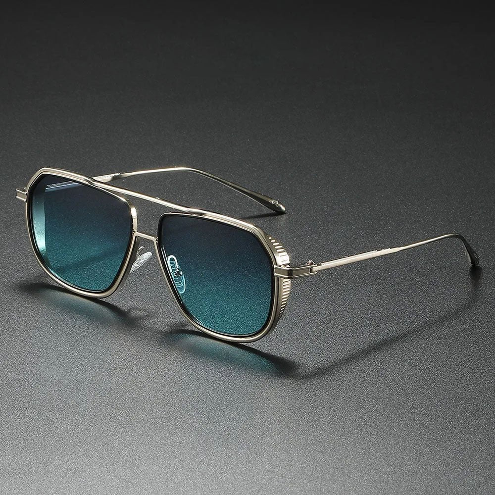 Gafas de sol Unisex Montura metálica Estilo aviador Lentes degradados