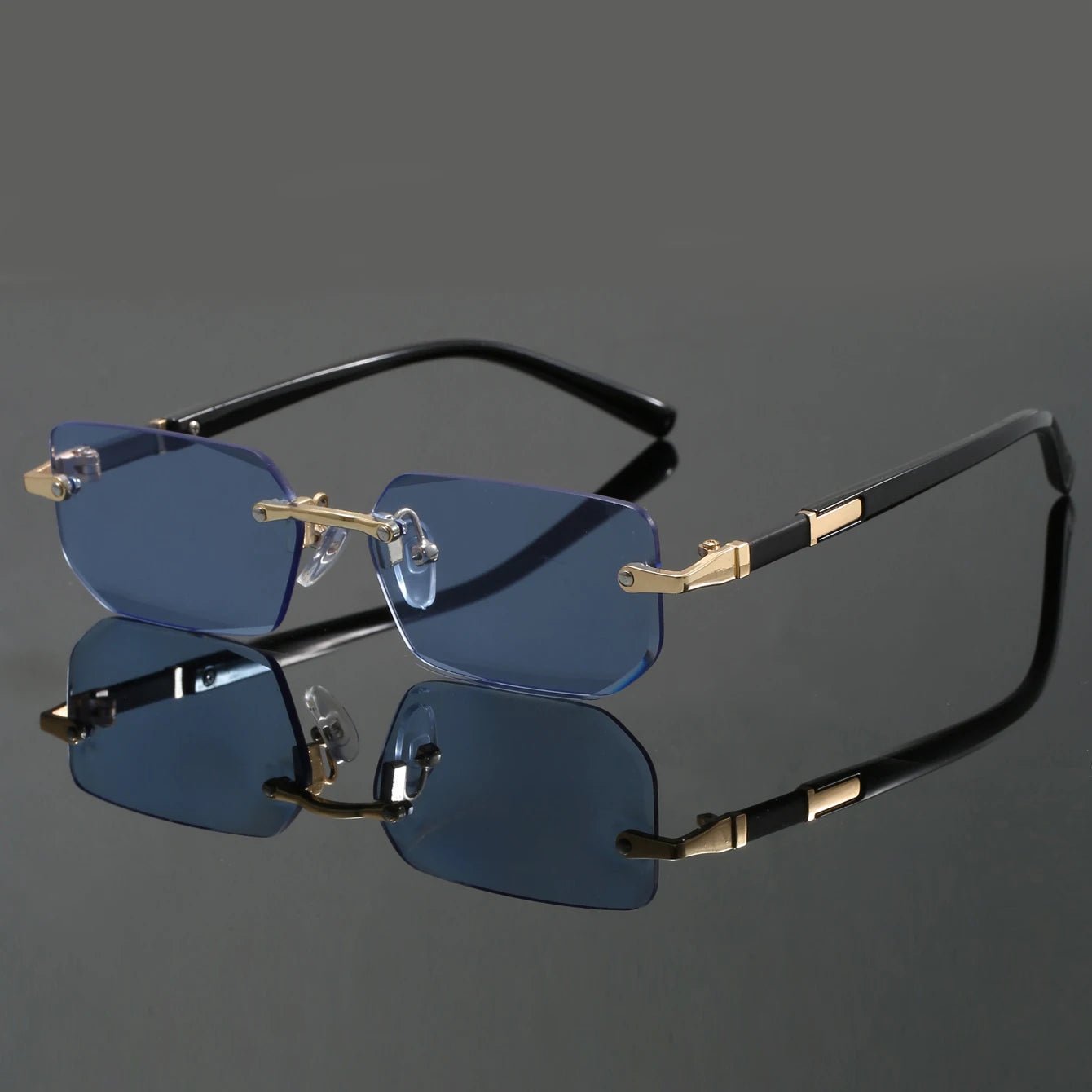 Gafas de sol Unisex con bordes cortados y protección UV400