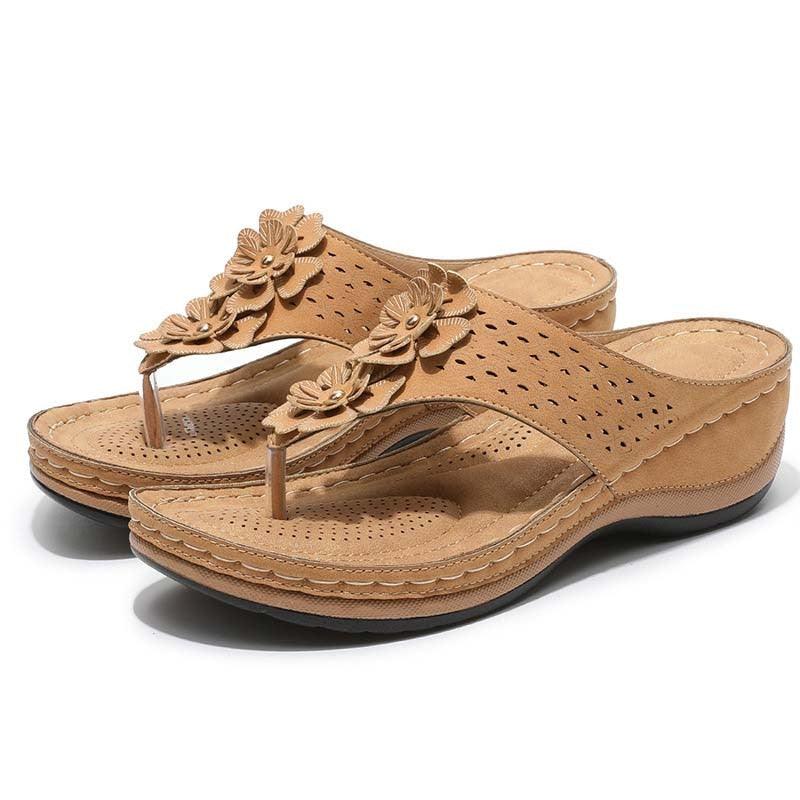 Sandalias Mujer Plataforma Detalle Floral