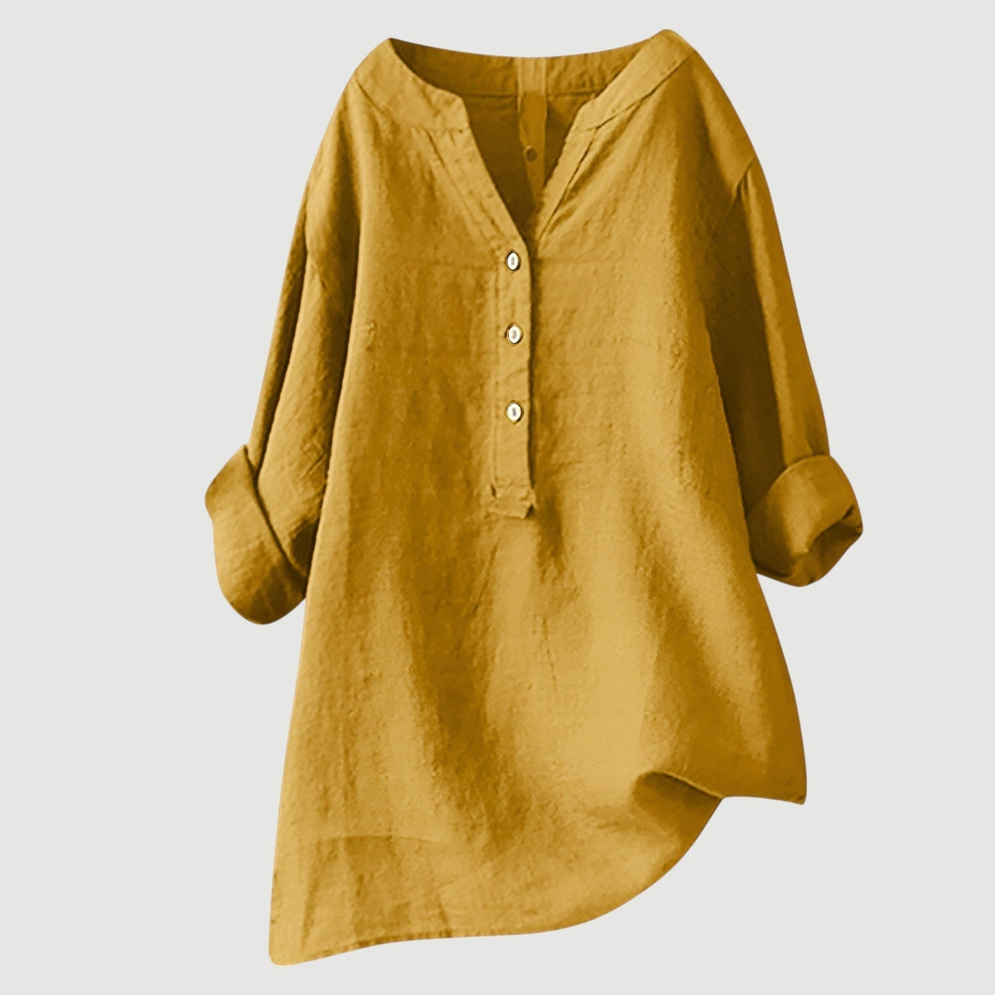 Blusa mujer ligera de manga larga versátil y cómoda
