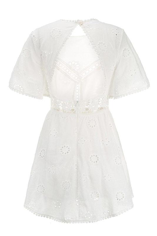 Vestido corto mujer estilo bohemio Ibiza fluido