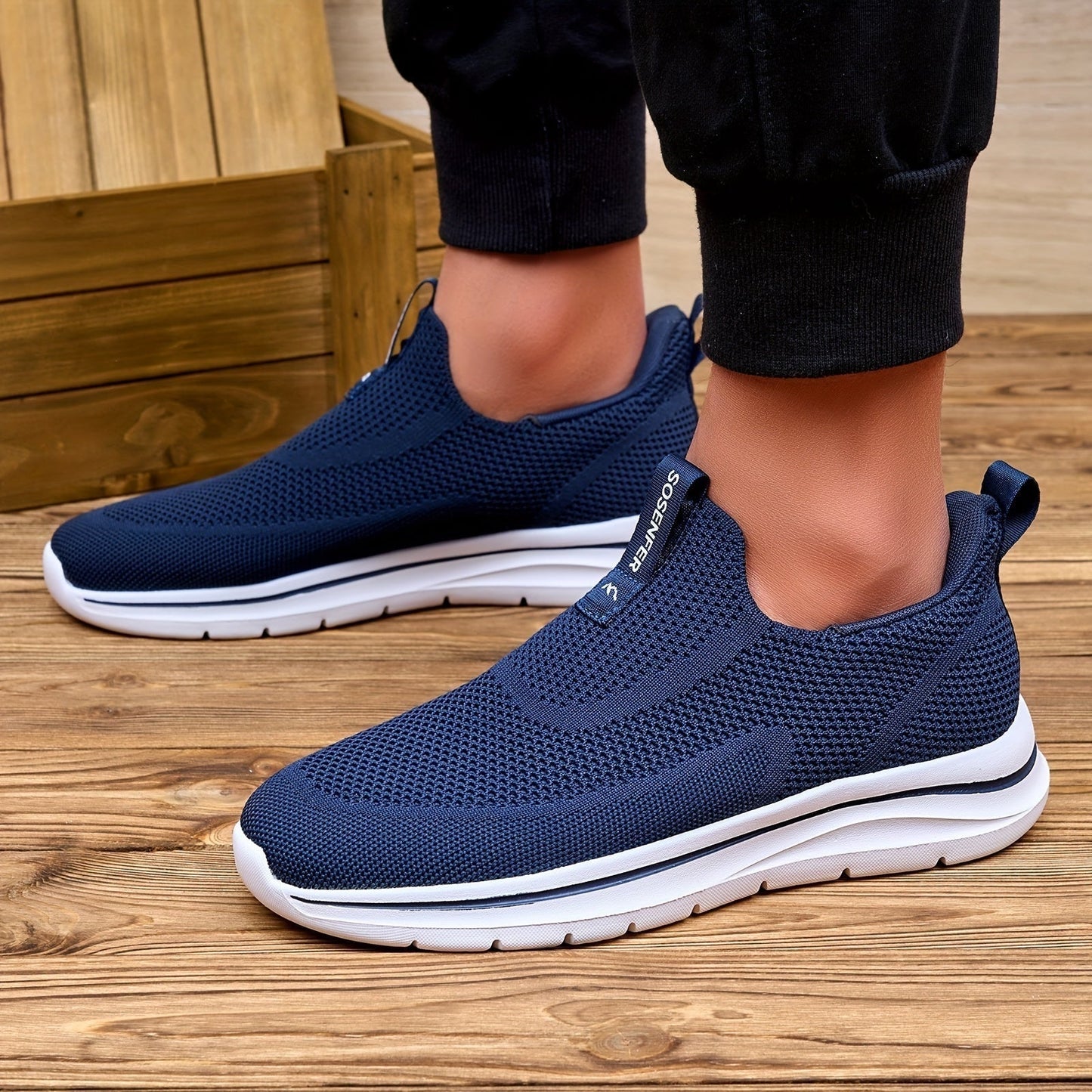 Zapatillas Sin Cordones Casual Hombre Malla Transpirable