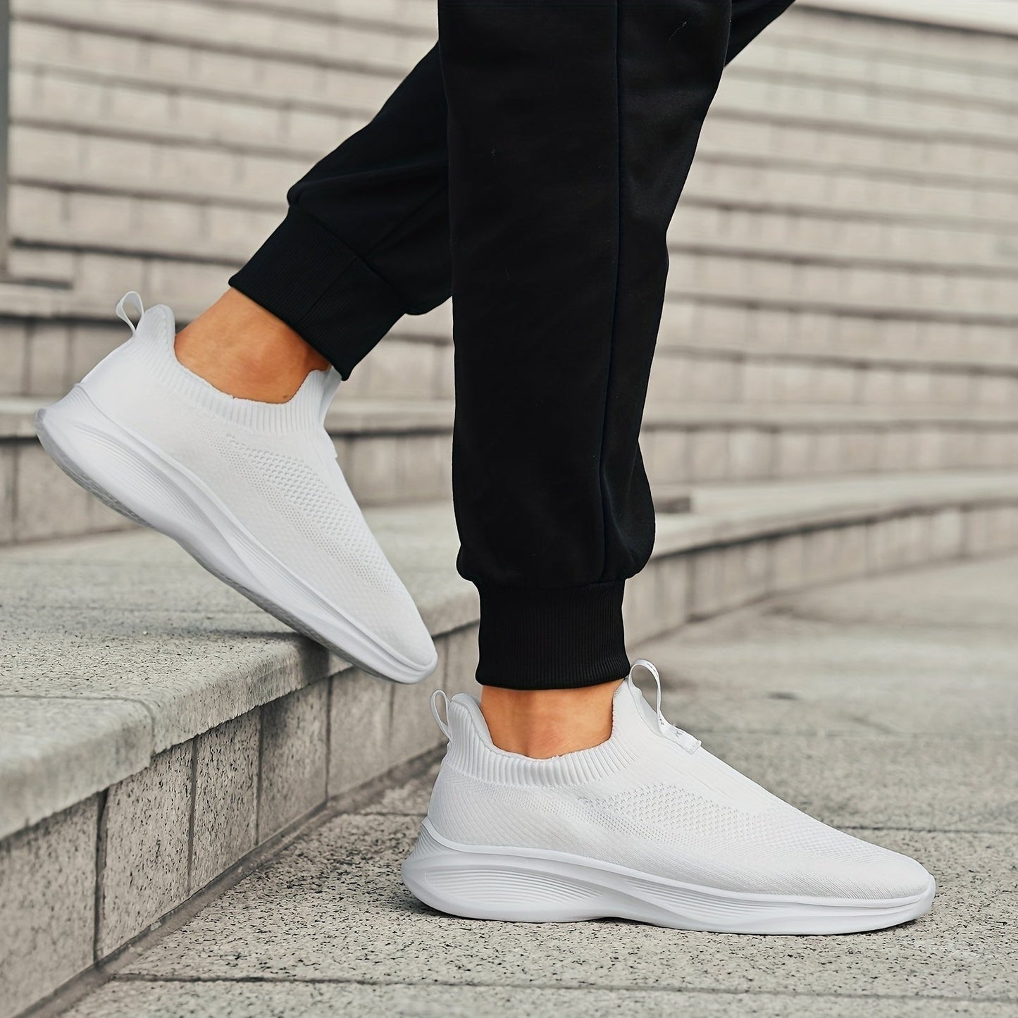Zapatillas Sin Cordones de Tejido Técnico Hombre Slip-On