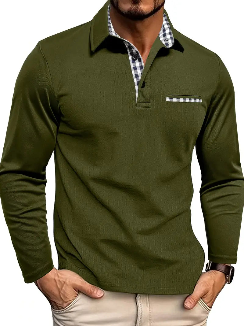 Polo hombre Manga larga Ajuste clásico