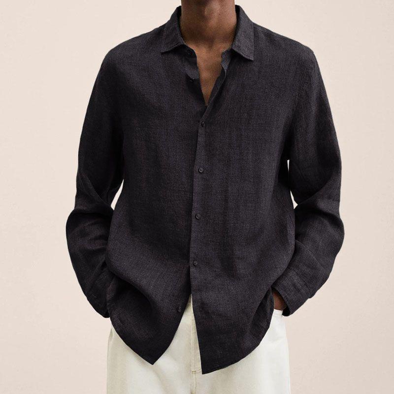 Camisa Hombre Algodón Manga Larga Corte Clásico - Mavetta