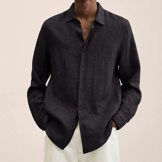 Camisa Hombre Algodón Manga Larga Corte Clásico - Mavetta